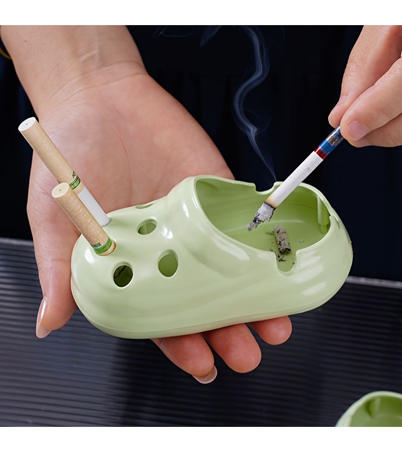 Trendy Plastic Coffee Color Ashtray Decorative High Appearance Home Living Room Office Ornament - Image 4