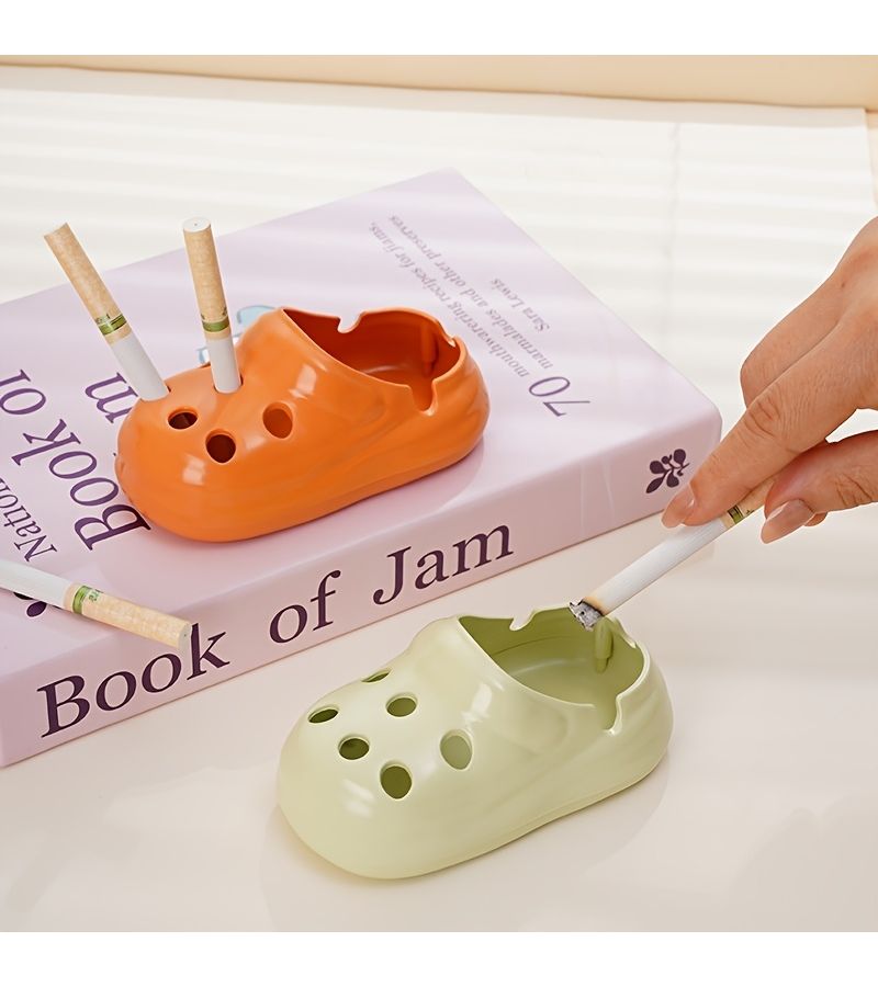 Trendy Plastic Coffee Color Ashtray Decorative High Appearance Home Living Room Office Ornament - Image 5