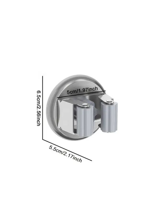 حامل ممسحة الجدار الأسود 2 قطعة خطافات شفاطة بدون حفر للمكانس - Image 3