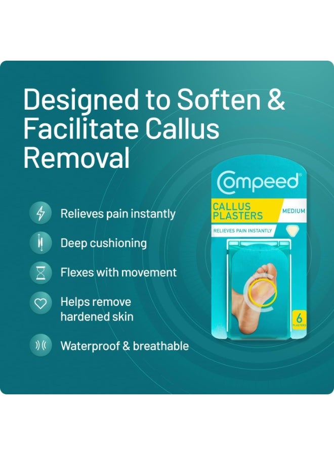 Compeed Callus Removal Bandage Strips For Under Foot Rubbing Protection, Breathable Callous Remover Pads For Feet Medium Size_6 Pcs Box Pack - Image 4
