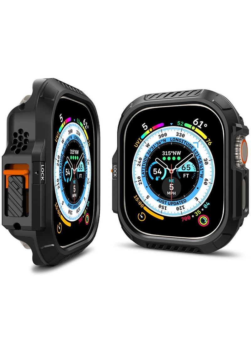 Spigen Lock Fit Apple Watch Ultra 2 Case / Apple Watch Ultra Case Cover 49mm with Secure Locking System - Black  - Image 1