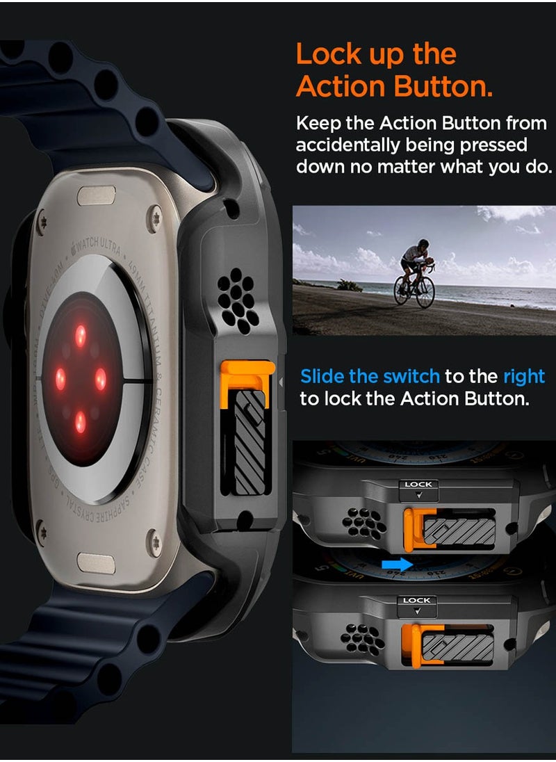 Spigen Lock Fit Apple Watch Ultra 2 Case / Apple Watch Ultra Case Cover 49mm with Secure Locking System - Black  - Image 3
