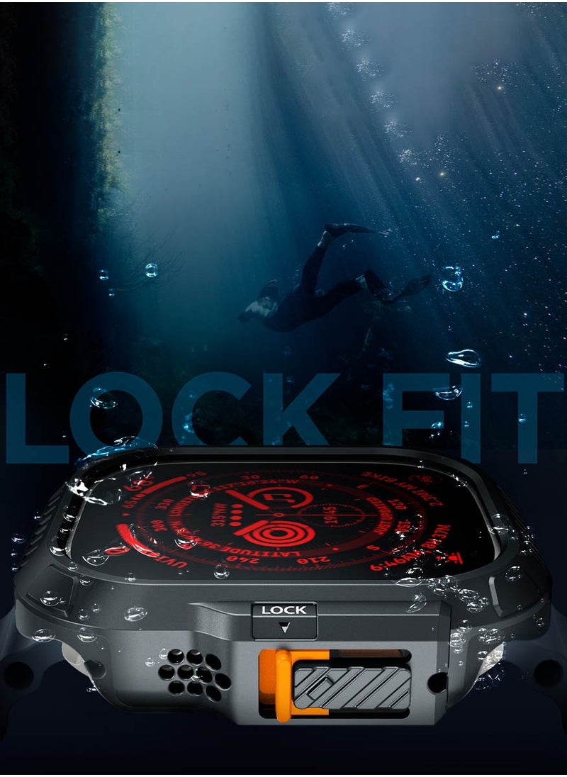 Spigen Lock Fit Apple Watch Ultra 2 Case / Apple Watch Ultra Case Cover 49mm with Secure Locking System - Black  - Image 2