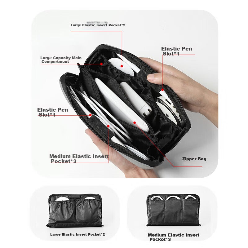 JD Jing Zao Right Away Digital Storage Bag, Power Bank, Laptop Charger, Earphones, Phone Accessories Pouch, Men's Travel Wallet, Passport Holder - Image 2