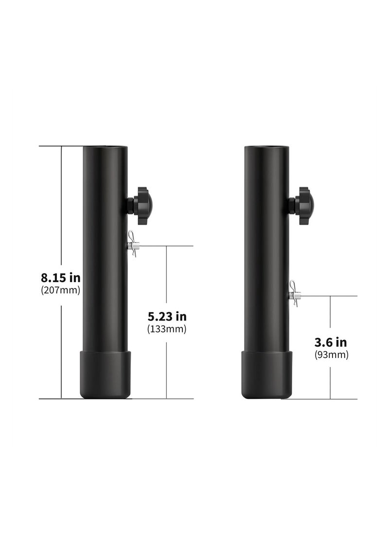 SYOSI - Table Leg Extenders for Folding Tables, 4 Pack Folding Table Leg Risers Table Height Extenders, Metal Table Leg Extensions for Straight and Bent Legs for Improving Your Back Pain - Image 1