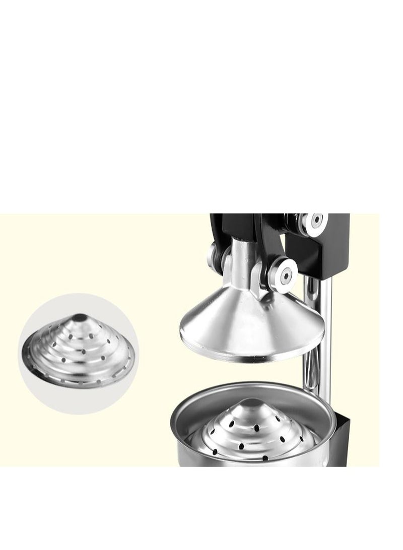 عصارة الحمضيات التجارية ذات الضغط اليدوي الاحترافي، عصارة الفاكهة المعدنية اليدوية، عصارة البرتقال والليمون والليمون الحامض الثقيلة المصنوعة يدويًا من الحديد الزهر والرمان والفولاذ المقاوم للصدأ (أسود) - Image 3