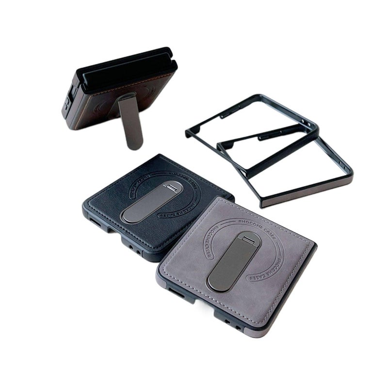 غطاء MagSafe، لـ Samsung Galaxy Z Flip 5، أسود مغناطيسي باللون الأسود للاستخدام الشخصي للعائلة للسفر - Image 4