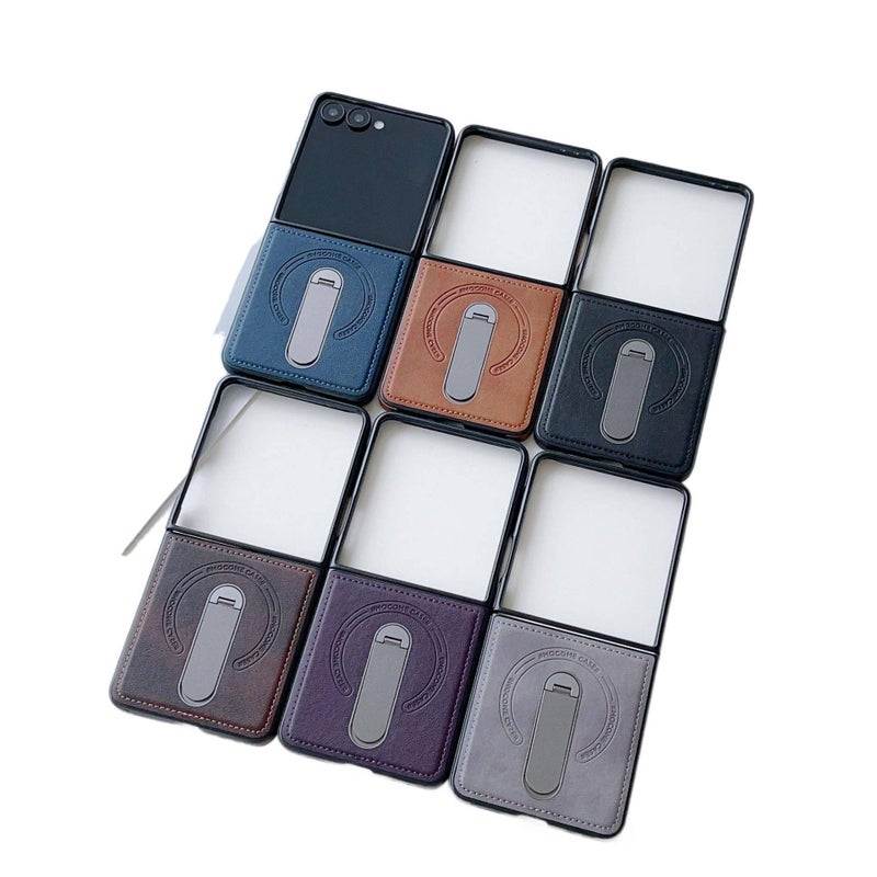 غطاء MagSafe، لـ Samsung Galaxy Z Flip 5، أسود مغناطيسي باللون الأسود للاستخدام الشخصي للعائلة للسفر - Image 5