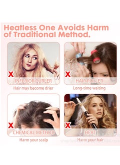 Daytoyz Heatless Curling Rod Headband – Premium Rods for Tight and Loose Curls - Mulberry Silk Wave Curler Soft Plush Cotton Filling Hairclips, Scrunchies  - Image 3
