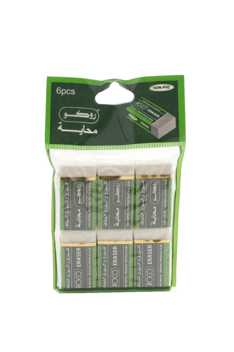 روكو ممحاة بلاستيكية أبيض