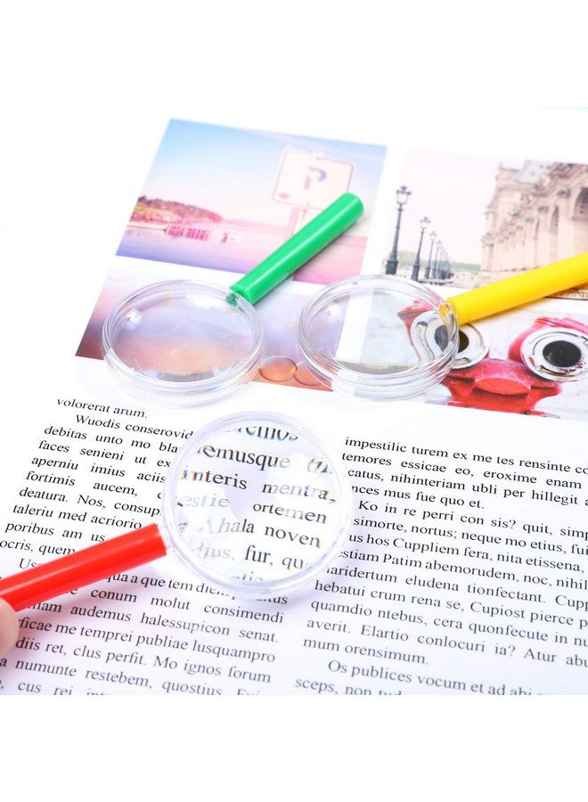 Elcoho 32 Pack Magnifying Glasses For Young People Plastic Colorful Magnifying Glasses For Party Favors Educational Toys With Storage Bag, 8 Colors - Image 4