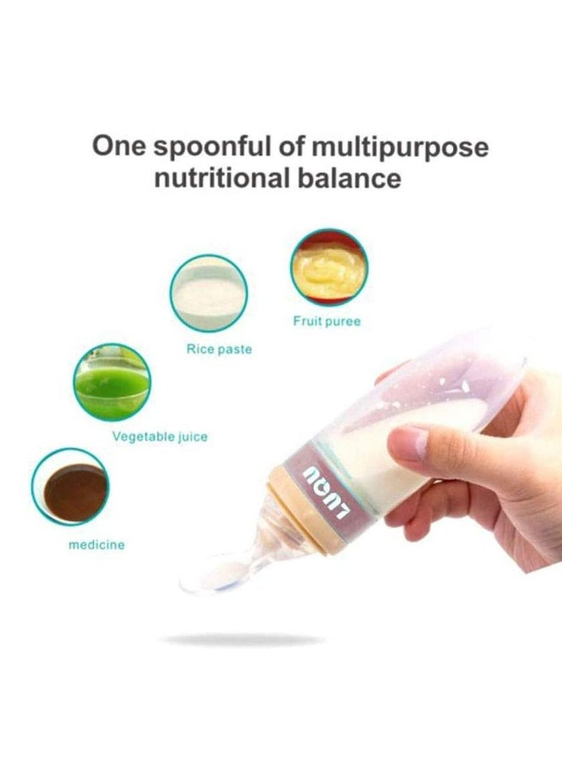 LuQu - Ultra-Soft Silicone Body Baby Food Spoon With Special Head And Dust Cover - Pack Of 5 - Image 1