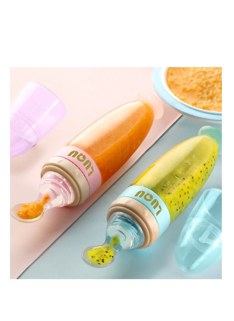 LuQu - Ultra-Soft Silicone Body Baby Food Spoon With Special Head And Dust Cover - Pack Of 5 - Image 1