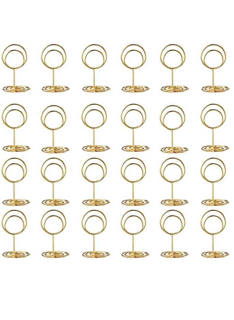 24 pcs Place Card Holder Memo Clip Photo Table Number Gold Holder, Stand, Paper Menu Stand - Image 2