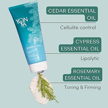 YonKa Gentle Silhouette Body Scrub 200ml Exfoliates and Nourishes Firms and Lifts Silhouette Contours With AntiCellulite Action Natural Origin With Cedar Cypress and Rosemary Essential Oils - Image 3