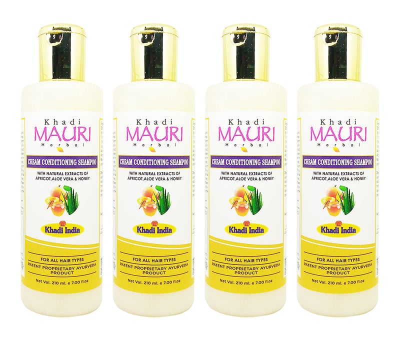 Khadi MAURI Conditioning Cream Shampoo - Pack of 1 (210 ml), White (KMCNDCRMSHX1) - Image 2
