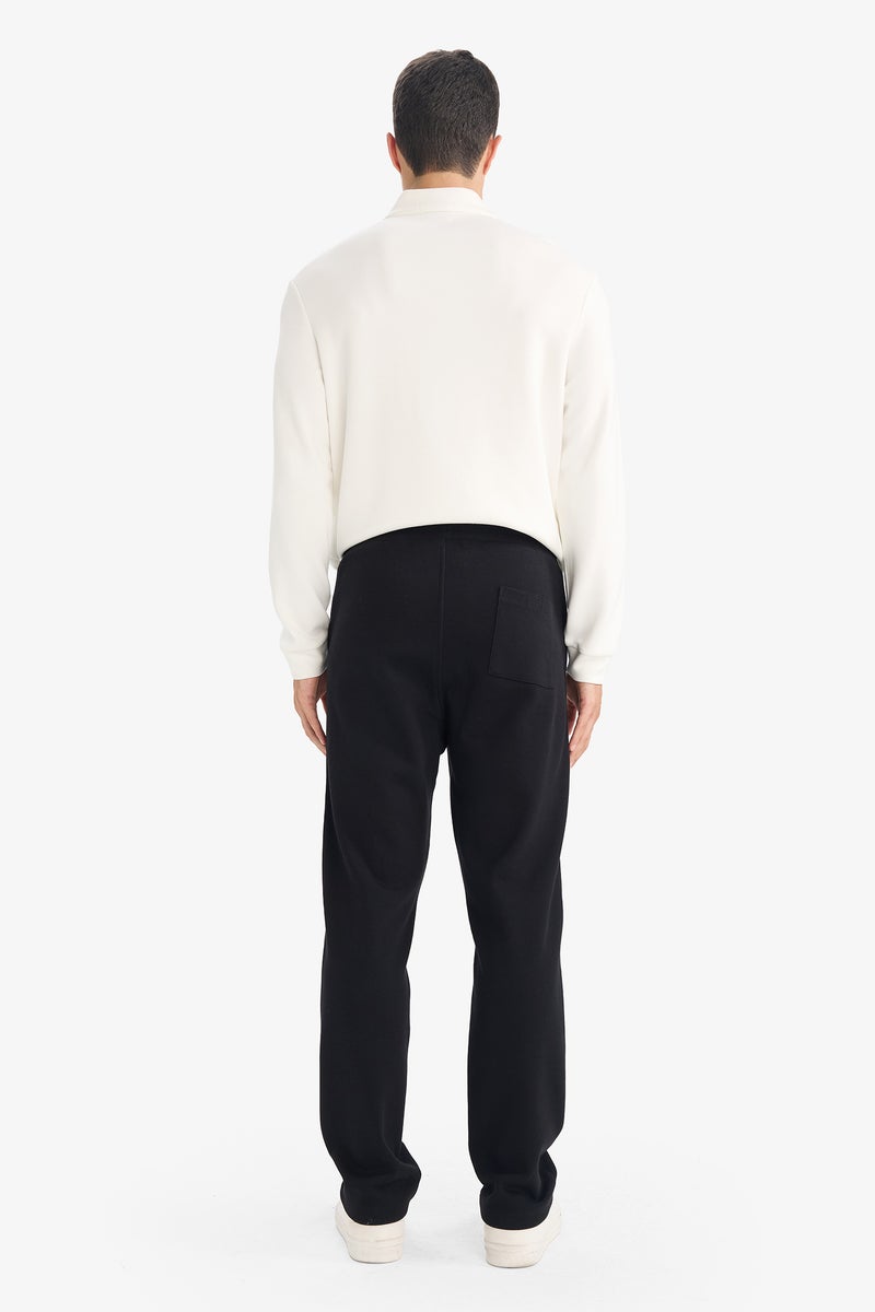 DeFacto Black Man Regular Fit Pocketed Straight Leg Sweatpants Casual - Image 5