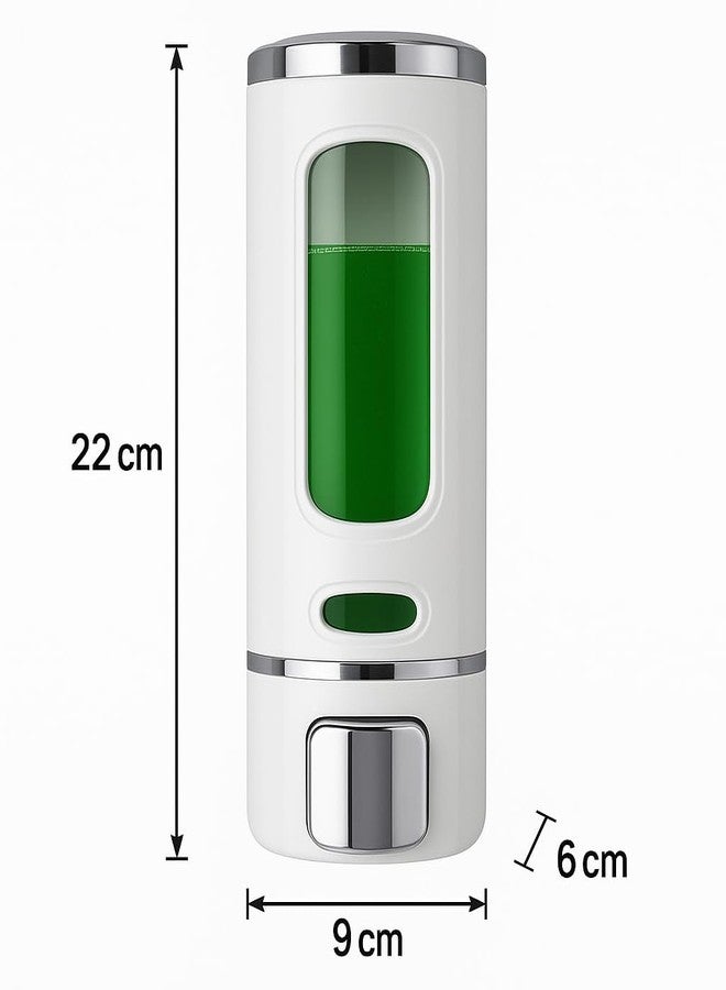 LAGET® 400ml Soap Dispenser for Wash Basin -Wall Mounted | Kitchen and Bathroom Accessories Items | Liquid Handwash Dispenser Bottle Capsule Design Pack of 2 (White) - Image 3