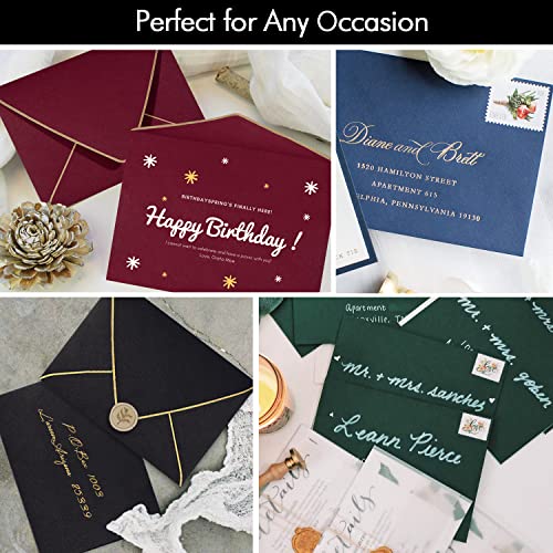 AZAZA A7 Black Envelopes 5 x 7,50Pack,- For 5x7 Cards| Self Seal| Perfect for Weddings, Invitations, Photos, Graduation, Baby Shower| Thick Luxury Paper|5.25 x 7.25 Inches (Black) - Image 5