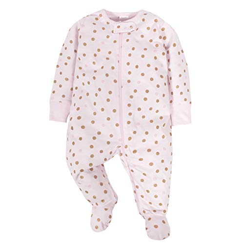 Gerber Baby Girls 4 Pack Sleep 'N Play Footie Assorted colors 0-3 Months, Castle - Image 4
