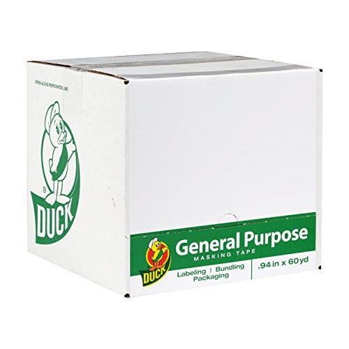 Duck Brand General Purpose Masking Tape, 0.94 Inches by 60 Yards, Beige, 36 Rolls per Pack (286655) - Image 2
