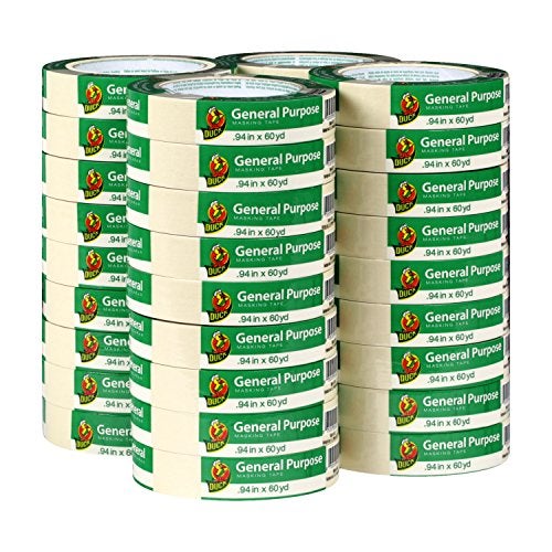 Duck Brand General Purpose Masking Tape, 0.94 Inches by 60 Yards, Beige, 36 Rolls per Pack (286655) - Image 5