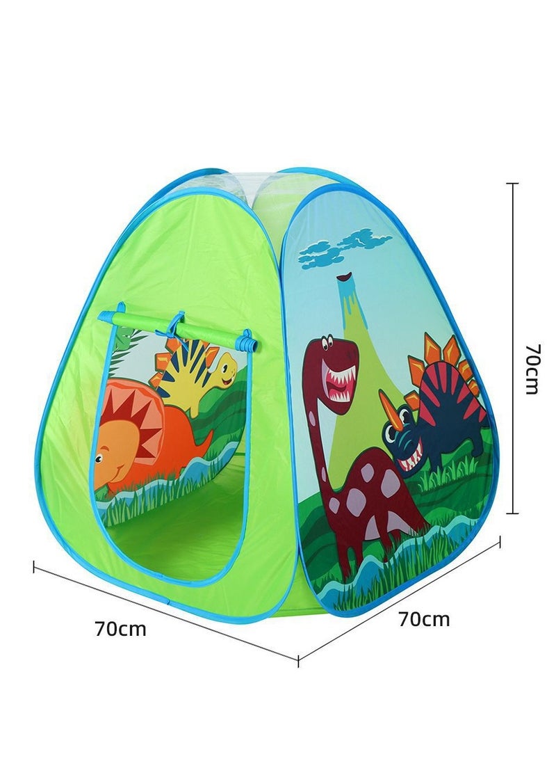 Portable Cute Cartoon Dinosaur Game Tent,House Pop Up Play Tent,Ocean ball pool Playhouse, children's tent toy with Portable Bag,Indoor and Outdoor Toddler Playhouse for 1-3 Old Kids  - Image 3