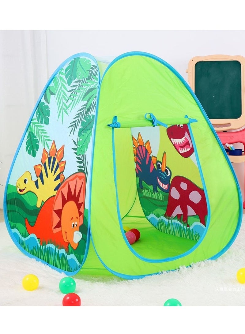 Portable Cute Cartoon Dinosaur Game Tent,House Pop Up Play Tent,Ocean ball pool Playhouse, children's tent toy with Portable Bag,Indoor and Outdoor Toddler Playhouse for 1-3 Old Kids  - Image 2