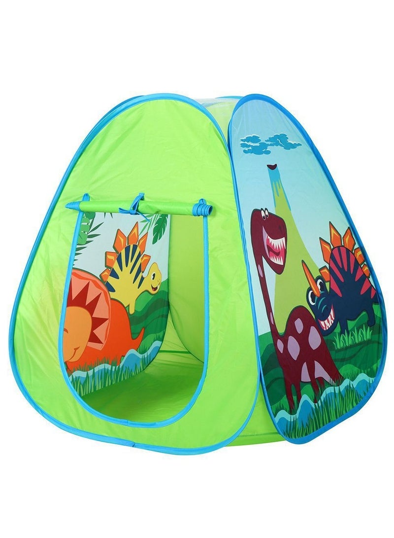 Portable Cute Cartoon Dinosaur Game Tent,House Pop Up Play Tent,Ocean ball pool Playhouse, children's tent toy with Portable Bag,Indoor and Outdoor Toddler Playhouse for 1-3 Old Kids  - Image 1