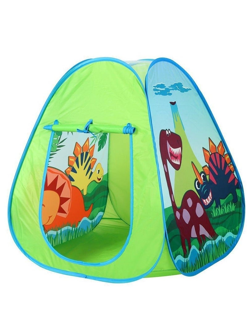 خيمة لعب للأطفال قابلة للطي للبنات والأولاد، خيمة ألعاب محمولة للأطفال، خيمة لعب منزلية منبثقة، لعبة خيمة للأطفال مع حقيبة حمل، بيت لعب للأطفال الصغار للاستخدام الداخلي والخارجي للأطفال من عمر 1-3 سنوات (ديناصور). - Image 3
