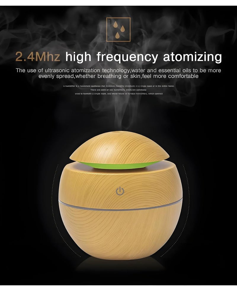 GKG Wooden Aroma Diffuser Ultrasonic Mist Humidifier 20 x 15 cm - Image 5