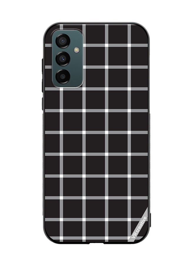 VR CREATIVE Protective Case Cover For Samsung Galaxy F23 Black White Checkered Design Multicolour - Image 1