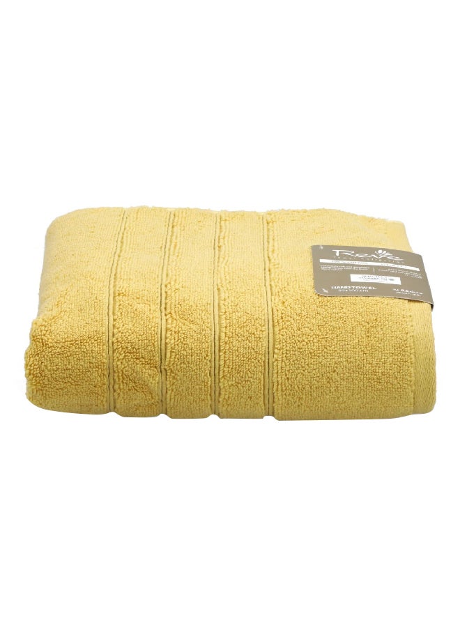 REVE Borabora Luxurious Cotton Absorbent Hand Towel Yellow 50 x 100 cm - Image 1
