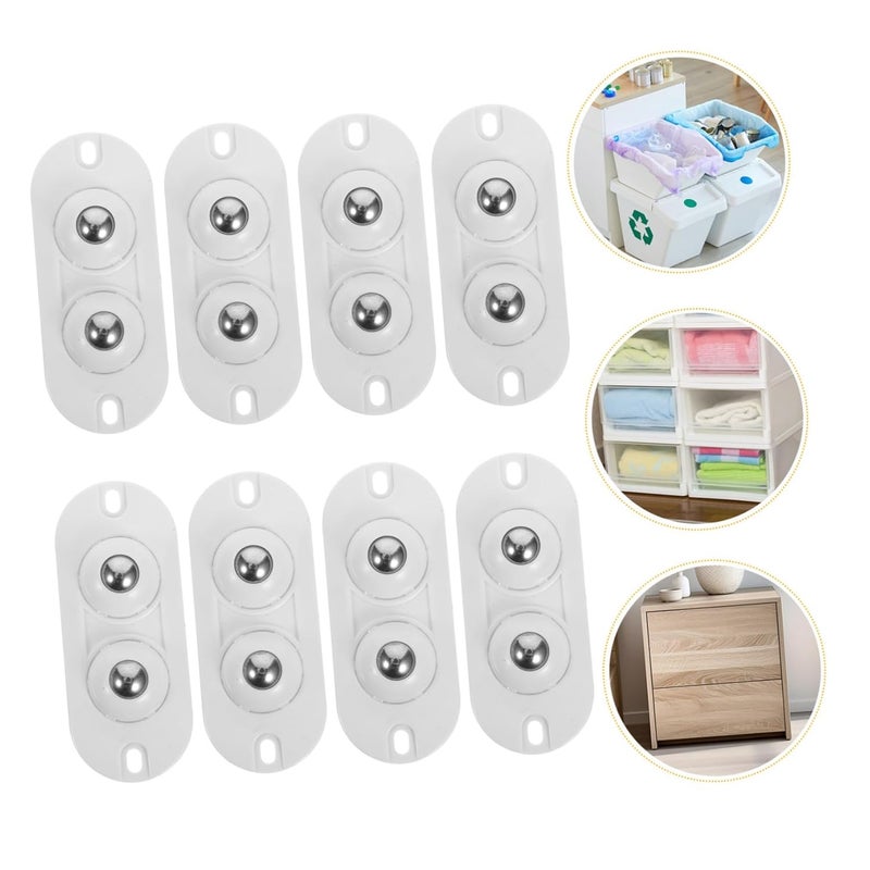 1 Pack Mini Adhesive Swivel Caster Wheels Double Design Easy Installation For Small Appliances - Image 4