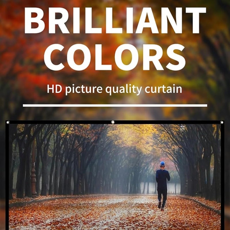 Homoyoyo 120 Inch Projector Screen High Definition Wrinkle Resistant Indoor Outdoor Movie Theater - Image 5