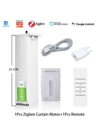 6th Generation Tuya ZigBee Battery Smart Curtains Motor With Remote USB Type with Fast Charge Electric Curtain for Window Alexa - pzsku/Z387D990D9B90C4C9054FZ/45/_/1715768976/3c024941-8c50-48d1-951f-0de7cbce50ff
