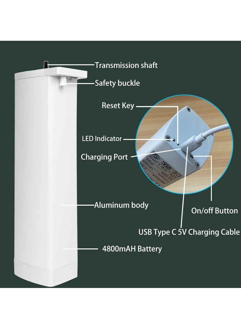 6th Generation Tuya ZigBee Battery Smart Curtains Motor With Remote USB Type with Fast Charge Electric Curtain for Window Alexa