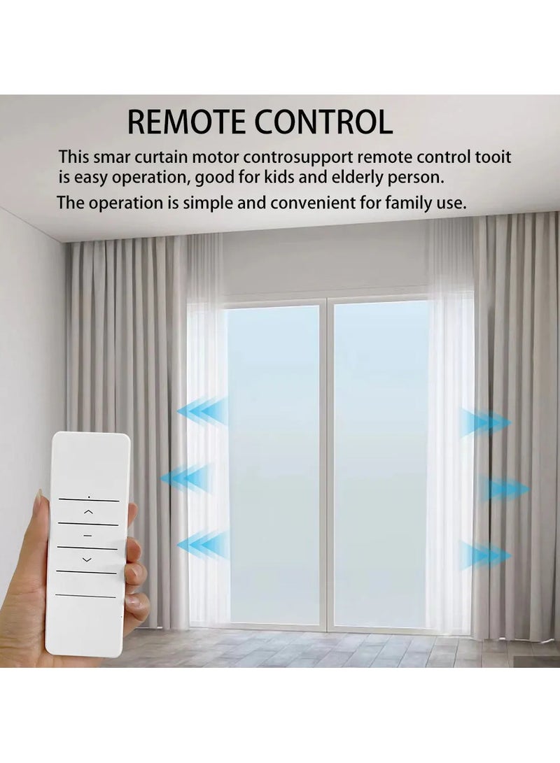 6th Generation Tuya ZigBee Battery Smart Curtains Motor With Remote USB Type with Fast Charge Electric Curtain for Window Alexa