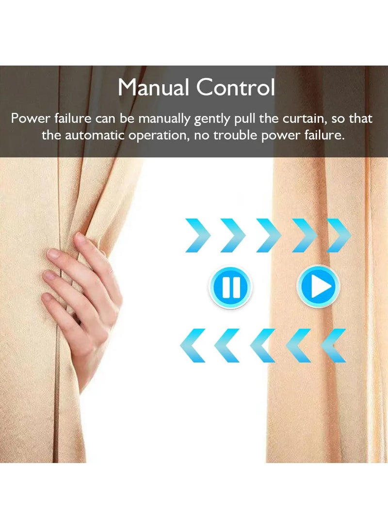 6th Generation Tuya ZigBee Battery Smart Curtains Motor With Remote USB Type with Fast Charge Electric Curtain for Window Alexa