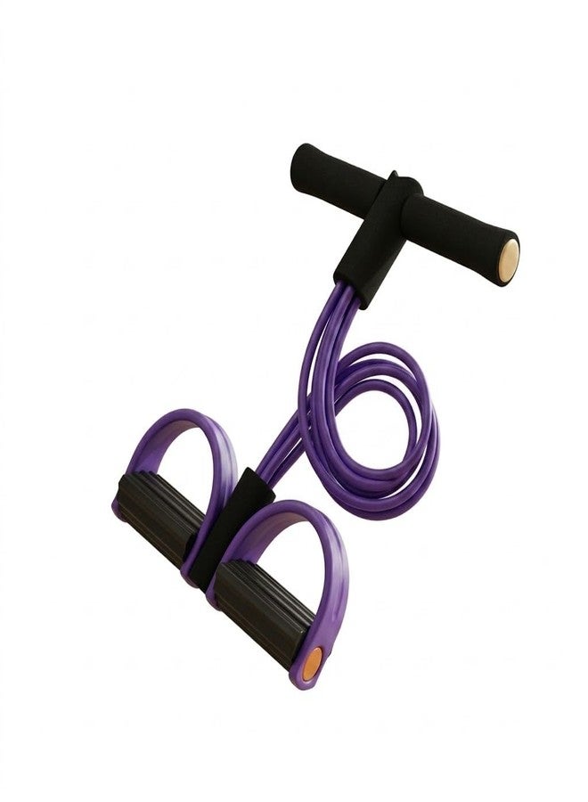 MOBDESK Pedal Resistance Band, Sit-Up Pull Rope Exerciser for Tummy, Waist and Leg Slimming, Portable Home Fitness Equipment, Purple - Image 1