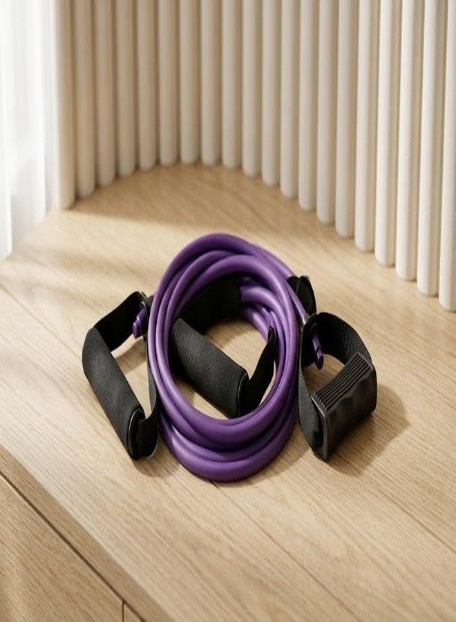 MOBDESK Pedal Resistance Band, Sit-Up Pull Rope Exerciser for Tummy, Waist and Leg Slimming, Portable Home Fitness Equipment, Purple - Image 4