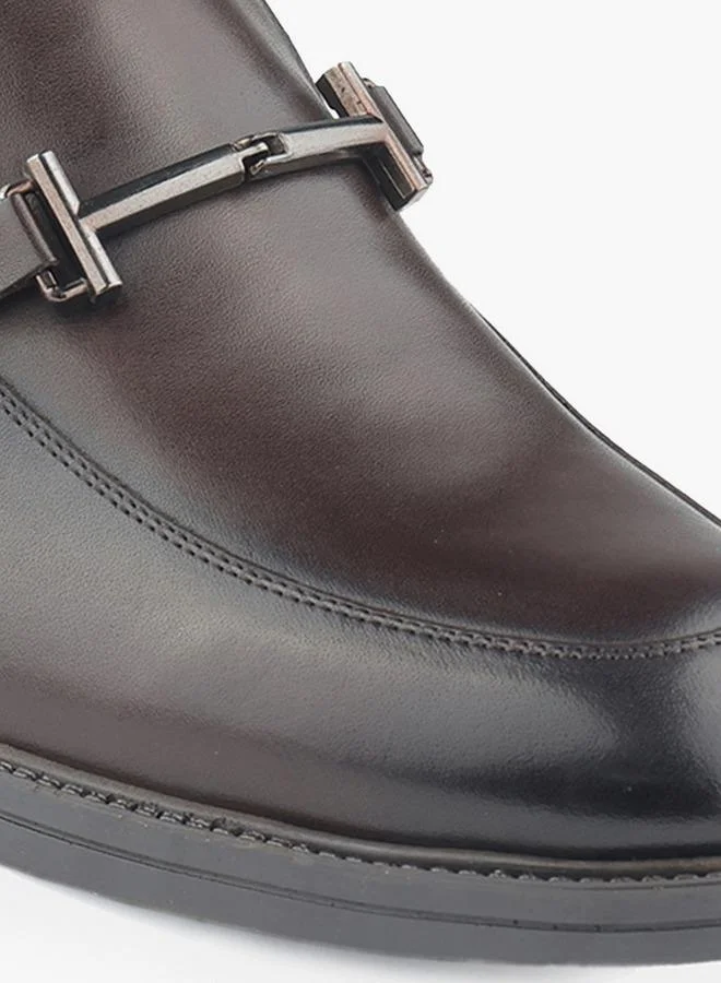 Duchini BROWN Men Metal Accent Slip-On Loafers for Men | Best Price UAE