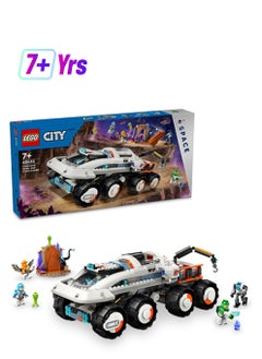 60432 City Command Rover And Crane Loader Outer Space Toy Building Set, Gift Idea For Ages 7 And Over, 4 Astronaut Minifigures, Robot, 2 Alien Action Figures And Planet Setting (758 Pieces)