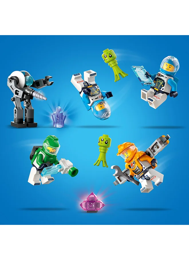 ليغو 60432 City Command Rover And Crane Loader Outer Space Toy Building Set, Gift Idea For Ages 7 And Over, 4 Astronaut Minifigures, Robot, 2 Alien Action Figures And Planet Setting (758 Pieces)