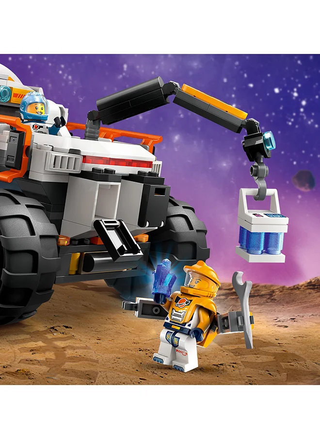 ليغو 60432 City Command Rover And Crane Loader Outer Space Toy Building Set, Gift Idea For Ages 7 And Over, 4 Astronaut Minifigures, Robot, 2 Alien Action Figures And Planet Setting (758 Pieces)