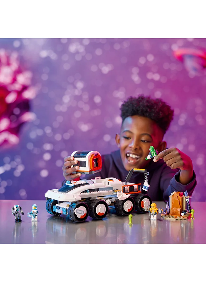 ليغو 60432 City Command Rover And Crane Loader Outer Space Toy Building Set, Gift Idea For Ages 7 And Over, 4 Astronaut Minifigures, Robot, 2 Alien Action Figures And Planet Setting (758 Pieces)
