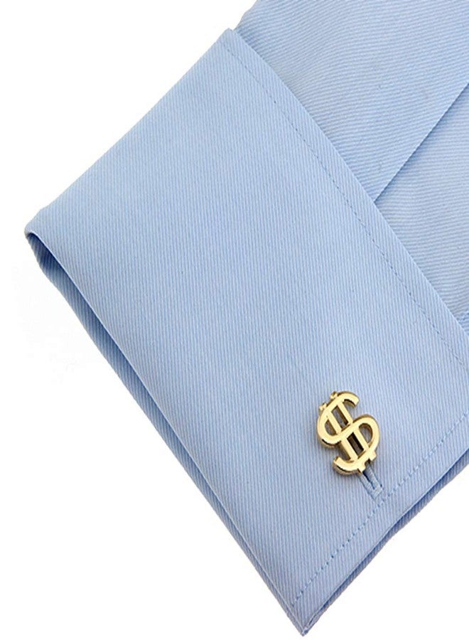 Vcufflinks Dollar Sign Currency Cufflinks Money Wedding Gift (Gold) - Image 3
