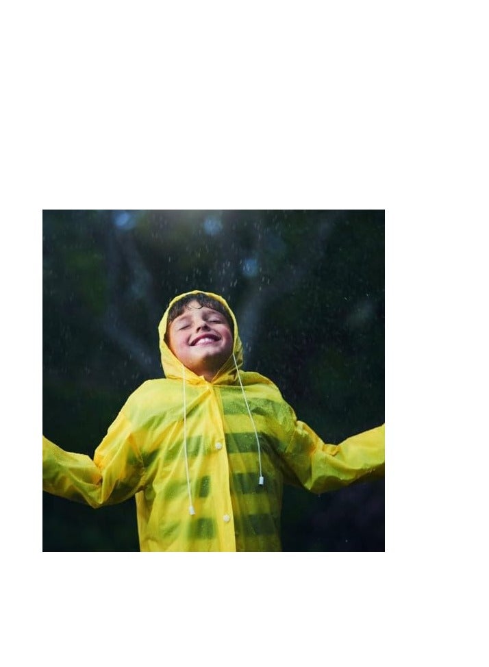 DIOTTI Raincoat for Kids, EVA Coat Reusable Poncho Jacket for Boys and Girls - Image 3