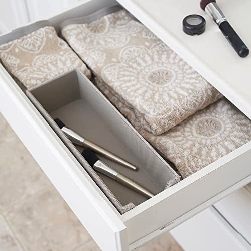 Household Essentials Grey 725-1 Deep Drawer Organizer Box for Storage | 12 in x 4 in x 3.13, Silver - Image 5
