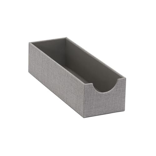 Household Essentials Grey 725-1 Deep Drawer Organizer Box for Storage | 12 in x 4 in x 3.13, Silver - Image 1